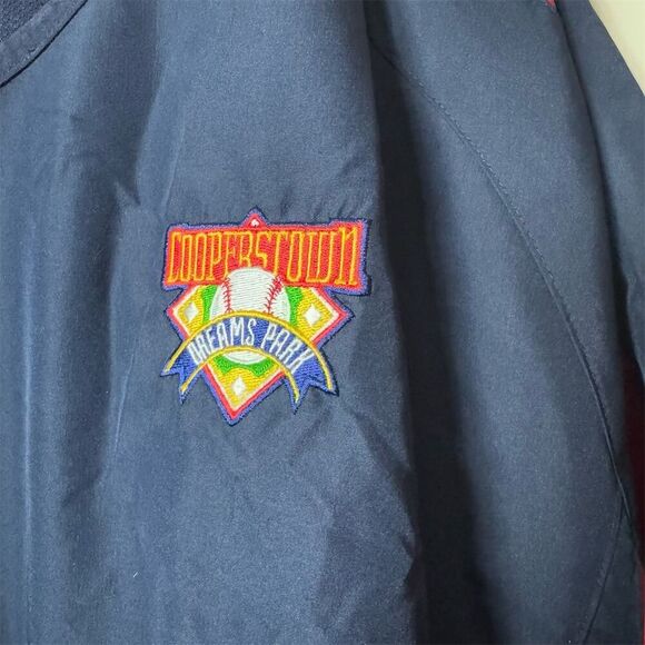 Cooperstown Dreams Park Men's Blue Pullover Windbreaker Jacket Size Large - Picture 7 of 8